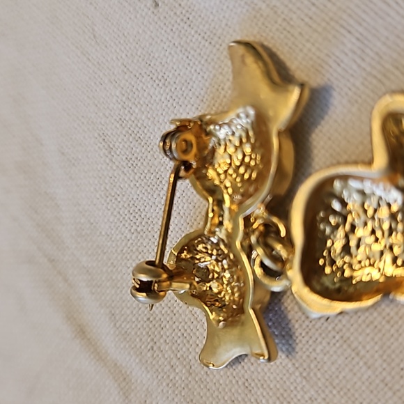 Vintage PMI Precious Moments Signed Gold Tone "Sleigh Ride" - Picture 4 of 5